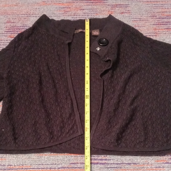 Chic Black Cardigan Sweater - Picture 3 of 4